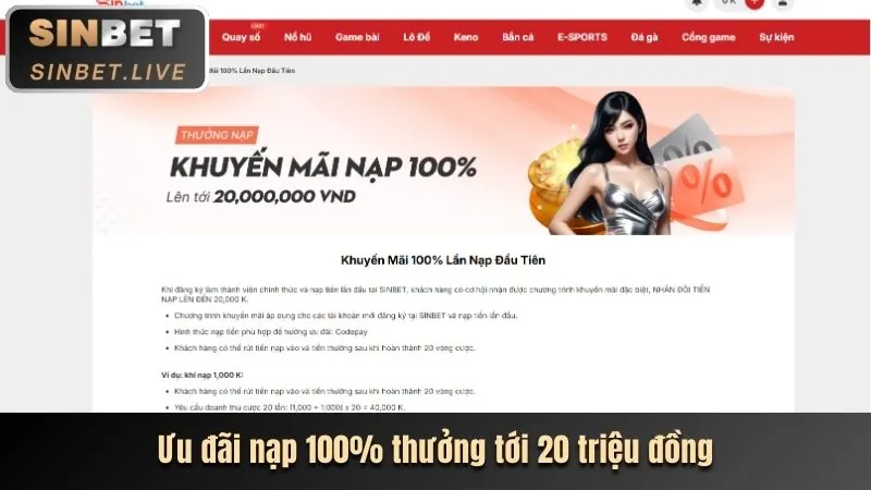 Thưởng chào mừng 999ok tặng 88k